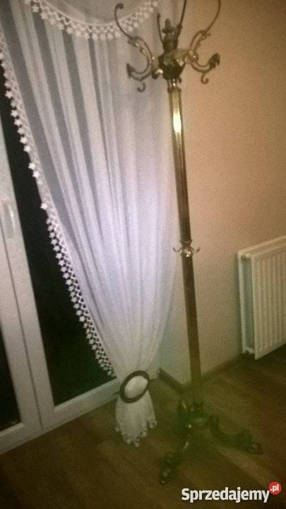 wieszak stojący z mosiądzu Nysa