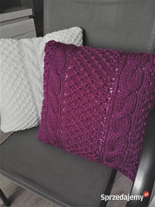 Poduszka dekoracyjna ciemny wrzosowy hand made
