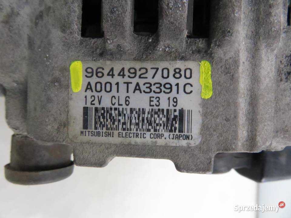 ALTERNATOR PEUGEOT 206 11 A001TA3391C 9644927080