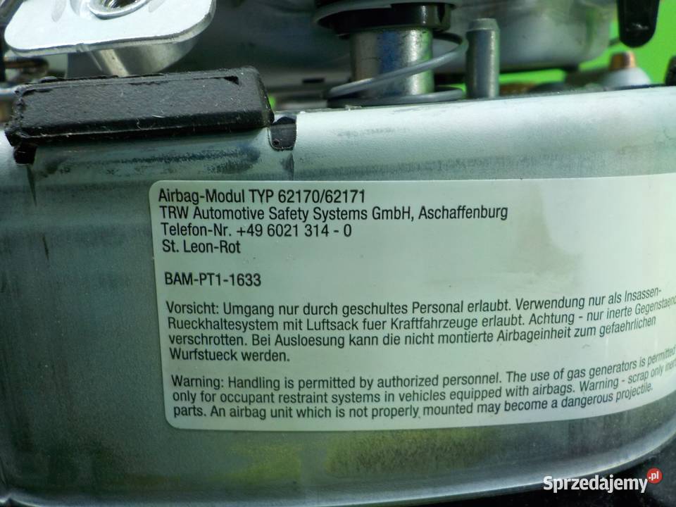 AUDI A5 8T 20 TFSI 08r COUPE 2D AIRBAG poduszka mazowieckie Suków