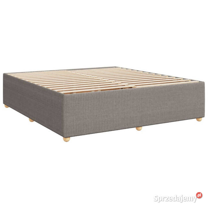 Rama łóżka bez materaca taupe obita tkaniną 46cm Warszawa