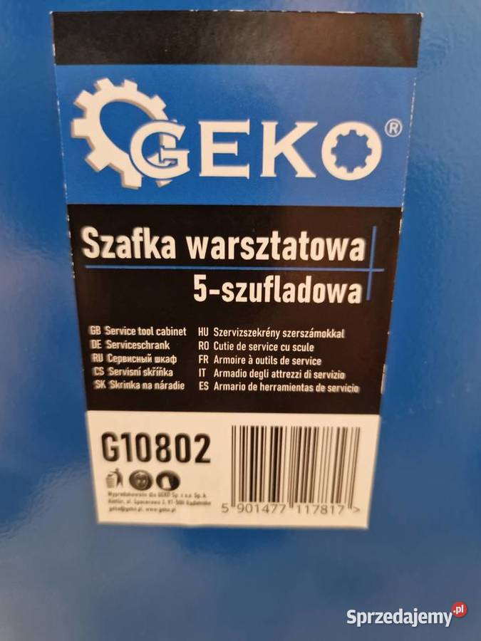 Szafa NARZĘDZIOWA GEKO 78 x 62 5 Szuflad Zamek Kółka Głogowa