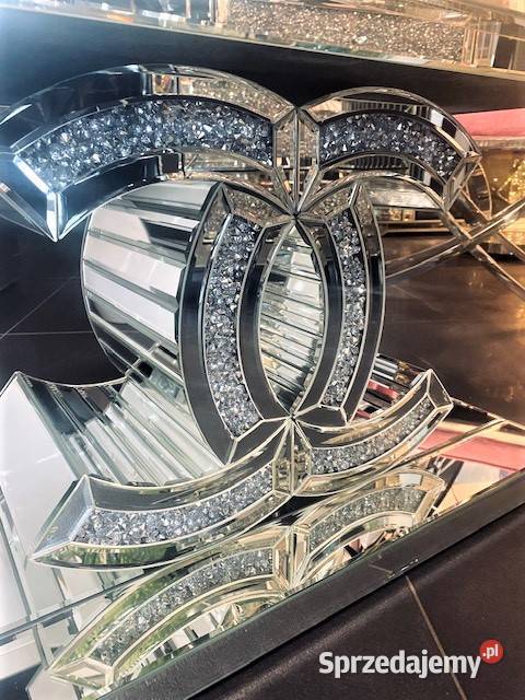 Lustrzany stolik kawowy CC z kryształkami małopolskie Golkowice