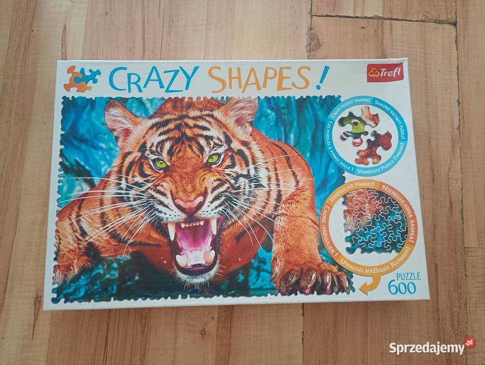 puzzle Trefl Crazy Shapes tygrys 600 elementów