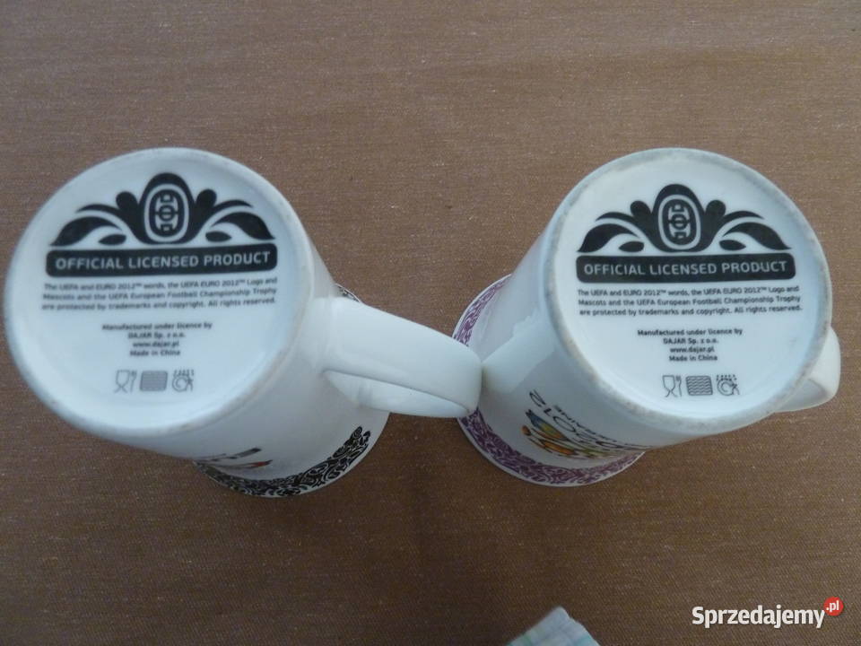 2 kolekcjonerskie kubki porcelanowe z Euro 2012 Warszawa