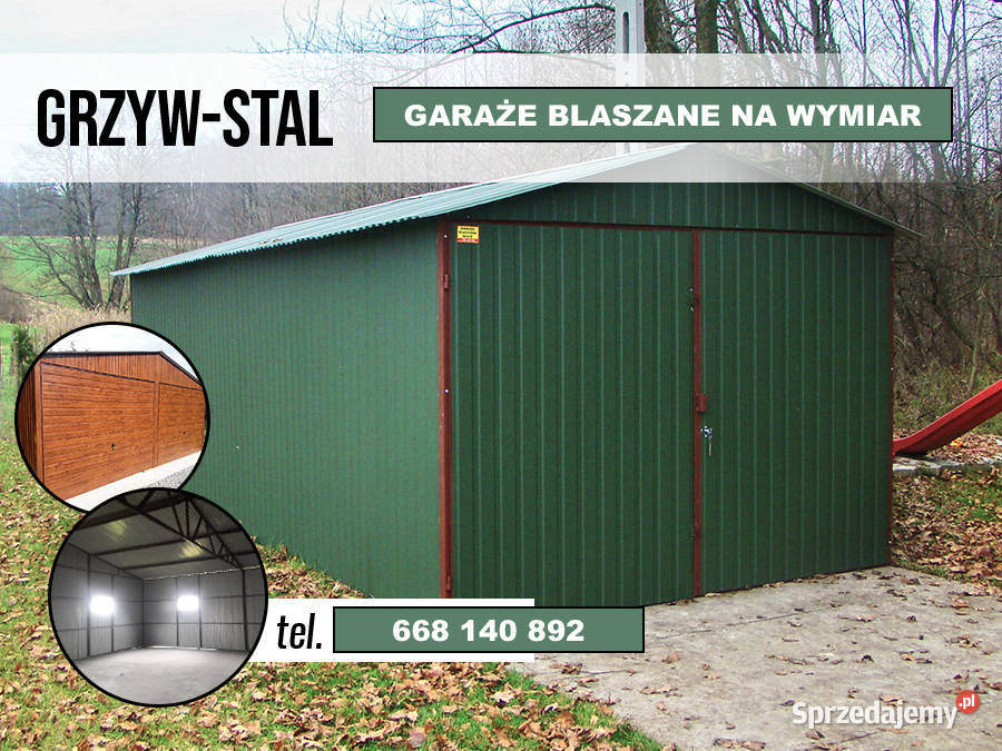 Mały Garaż Blaszany Wiatka Schowek na narzędzia samodzielny Dąbrowa Górnicza