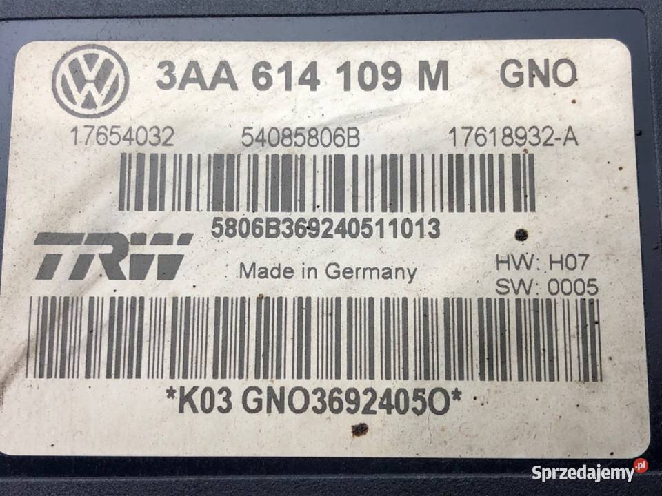 POMPA ABS VW PASSAT CC B6 3AA614109M 20 200 0812 sprzedam