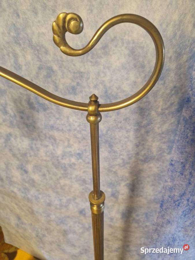 Scandinavian Art Deco Brass Floor Lamp 1930s Łuków