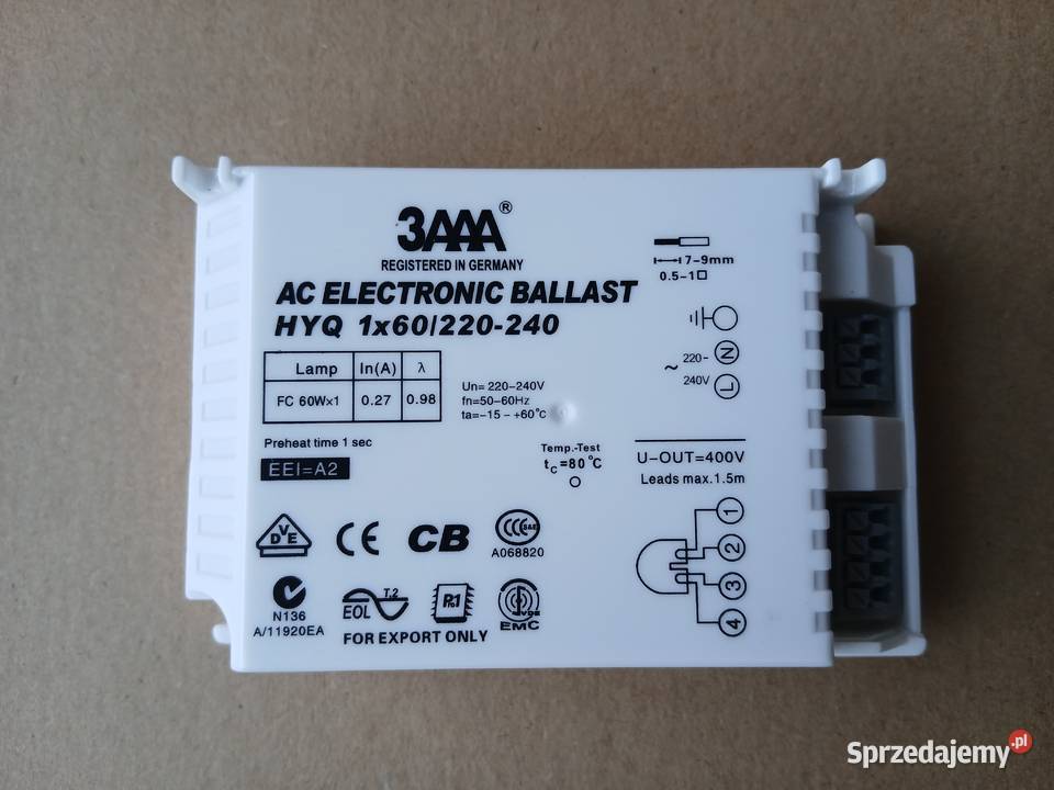 Statecznik Zasilacz do Świetlówki Kołowej 3AAA mazowieckie Warszawa