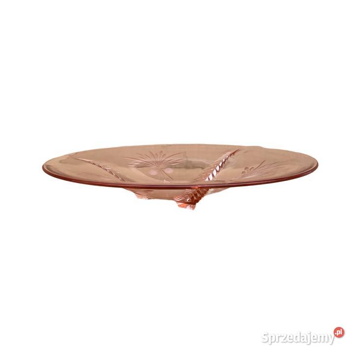 Łososiowa patera art deco Brzozówka Huta Niemen Antyki, Sztuka, Kolekcje Warszawa