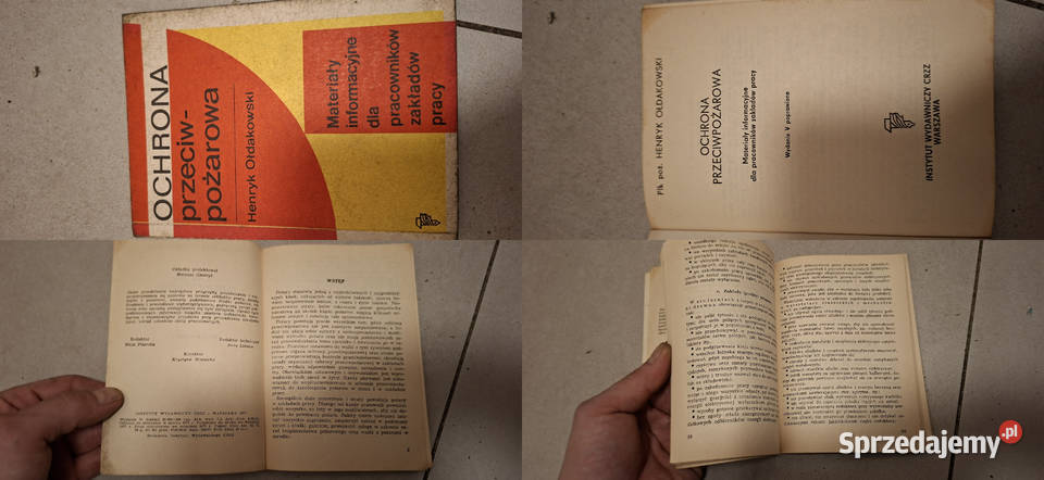 Ochrona przeciwpożarowa 1 wydanie 1971 rzadki wielkopolskie Łęczyca