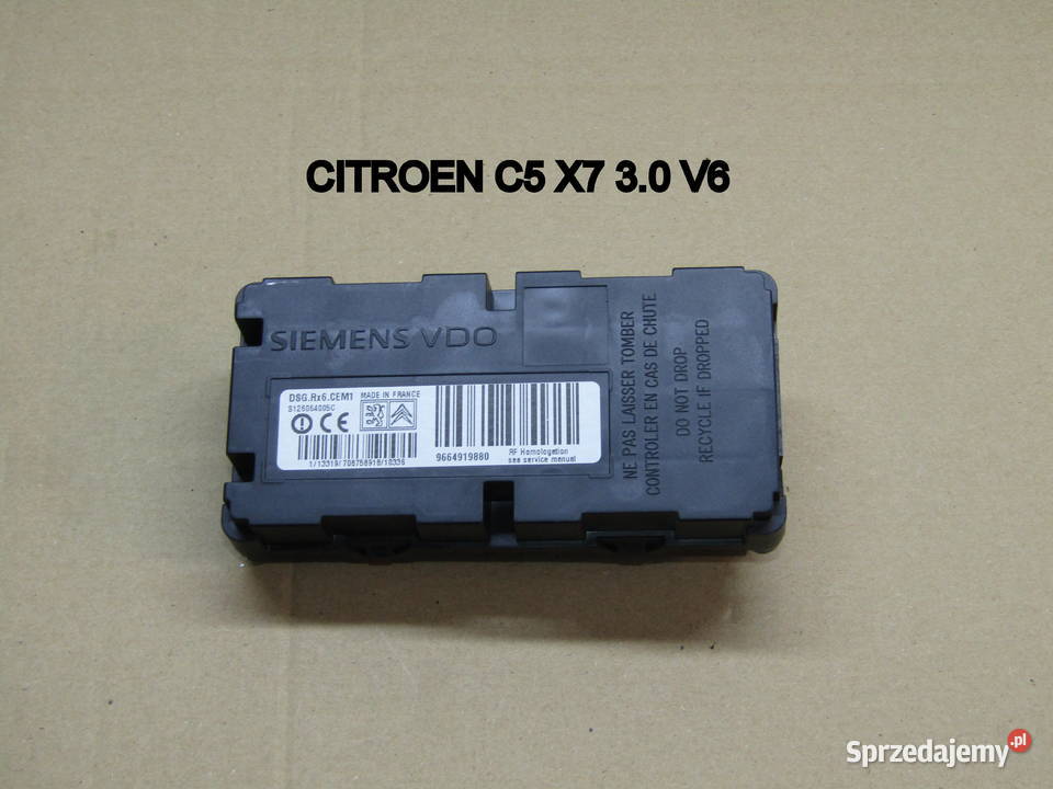 MODUŁ ECU CIŚNIENIA OPON CITROEN C5 III X7 Układ elektryczny, zapłon Mysłaków