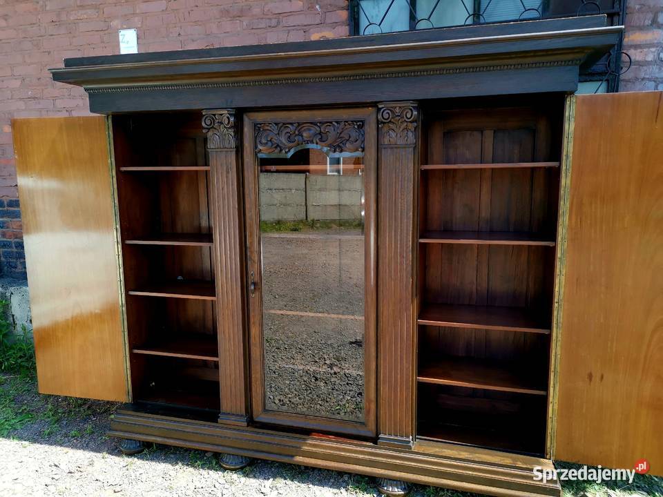 Elegancka witryna biblioteka ok 1920r antyk Wałbrzych sprzedam