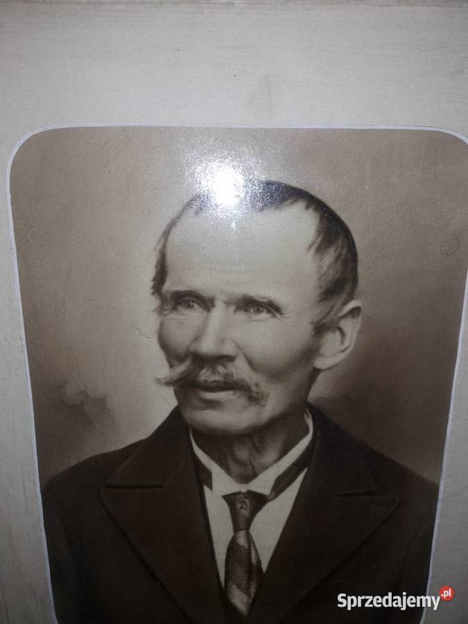 Stary obraz zdiecie szklem z przed 100 lat jakiś Lubań sprzedam