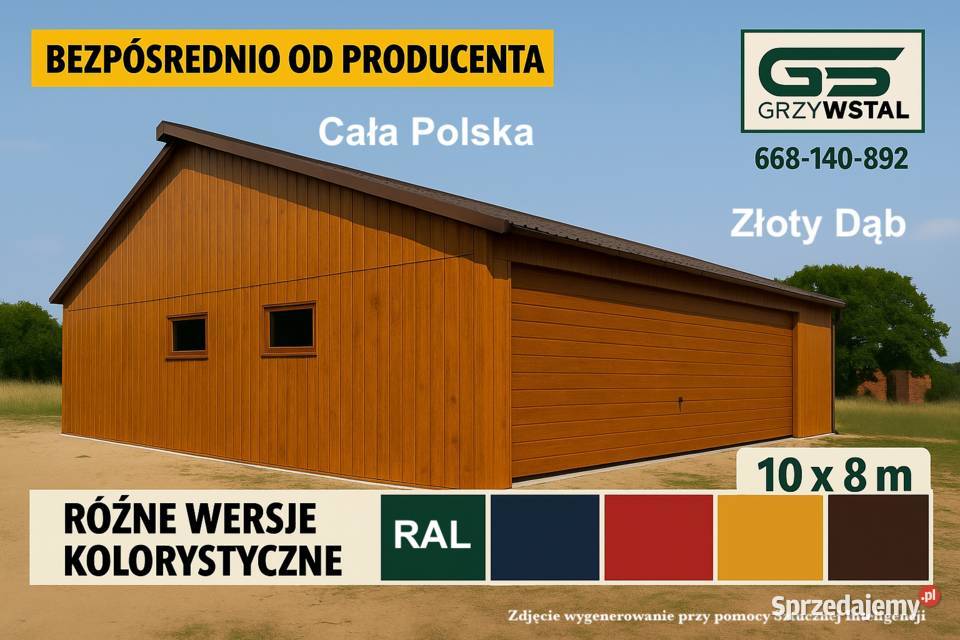 Drewnopodobny GARAŻ BLASZANY Magazyn Wiata Hala Krosno sprzedam