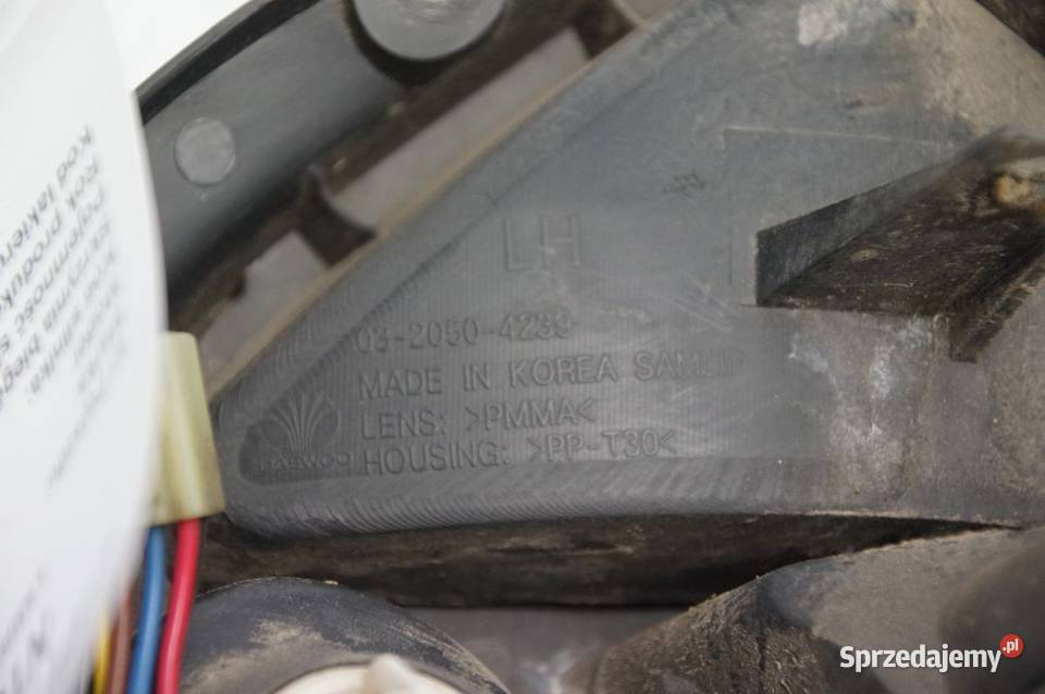 LAMPA LEWA TYŁ DAEWOO MATIZ Lipno