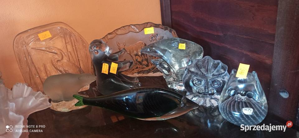 Figurka RybaUnikatowa Vintage FM Art Glass pomorskie Gdańsk