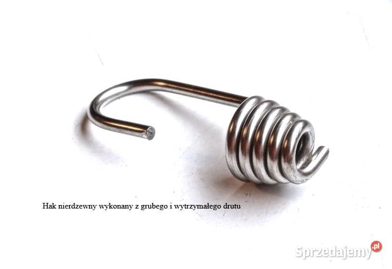 Hak sprężyna INOX z nierdzewki mocny hak Szemud