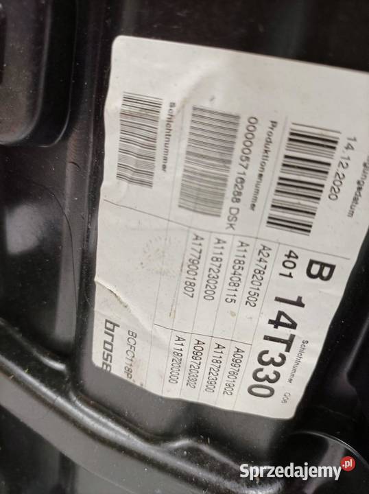 MECHANIZM SZYBY LEWY PRZÓD W118 2478201502