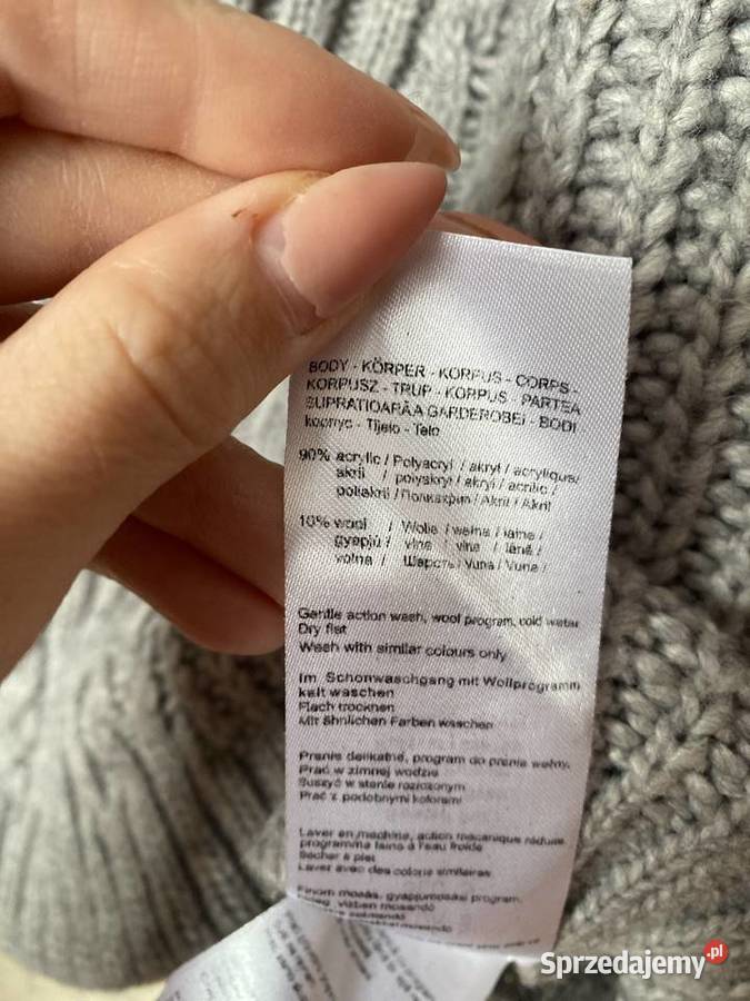 Sweter Orsay szary z warkoczowym splotem z Kraków