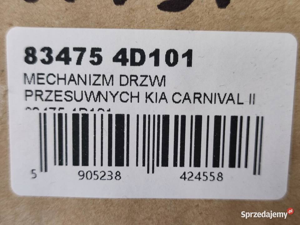 MECHANIZM DRZWI PRZESUWNYCH KIA CARNIVAL II 0614 Mechanizmy opuszczania szyb