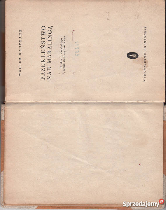 01452 PRZEKLEŃSTWO MARALINGĄ WALTER KAUFMANN Czyrna