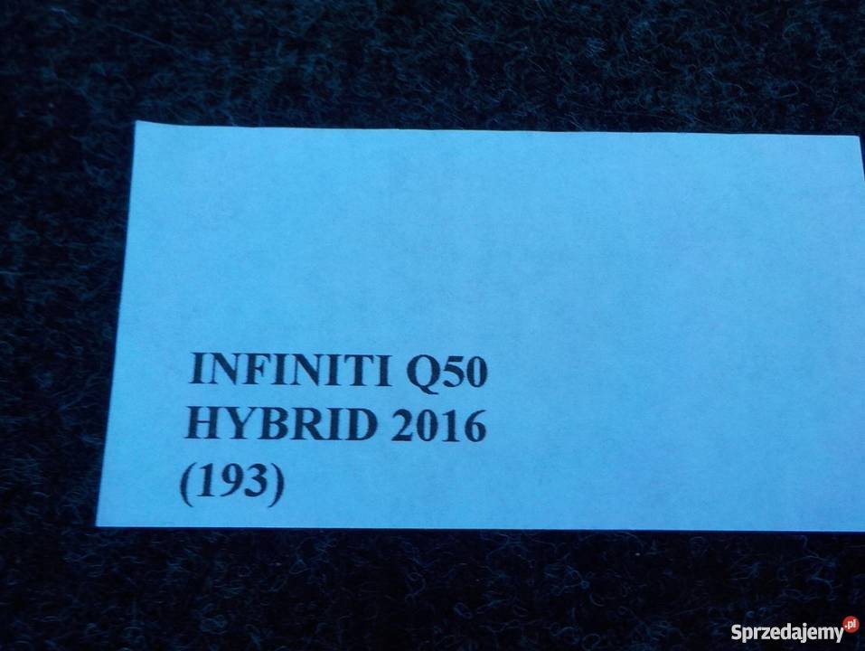 TAPICERKA WYGŁUSZENIE BAGAŻNIK INFINITI Q50 Nowy Tomyśl