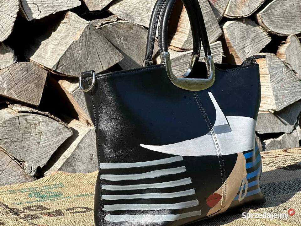 Ręcznie malowana torebka A4 Hand Made Warszawa sprzedam