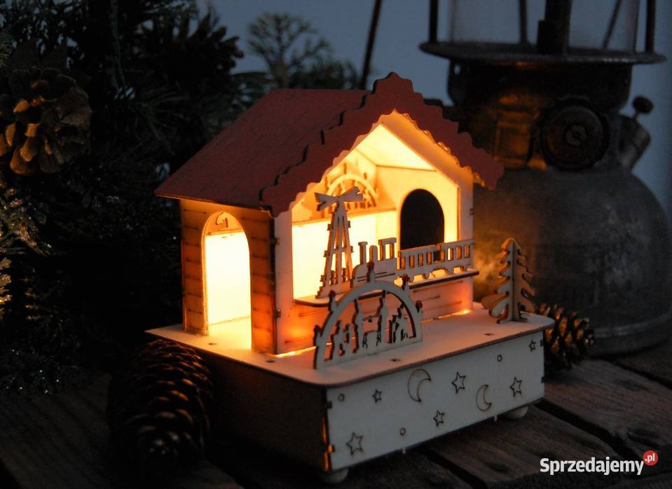 Domek drewniany podświetlany LED Vershold Lublin