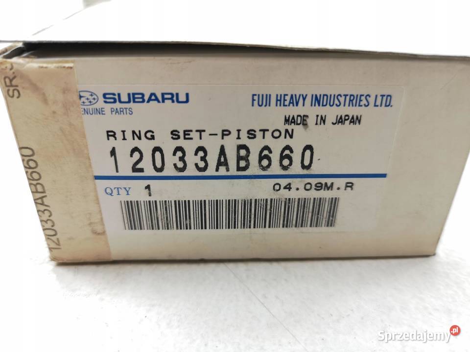 PIERŚCIENIE TŁOKOWE SUBARU FORESTER 20T ORYGINAŁ