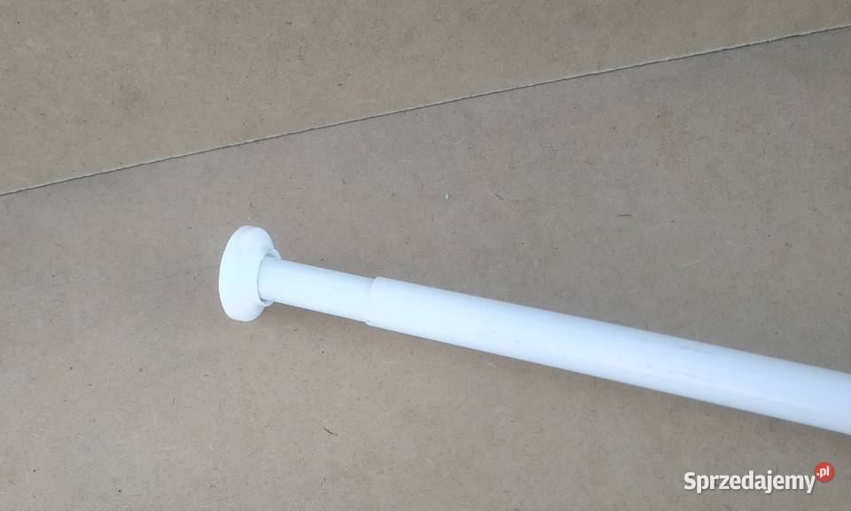 Drążek prysznicowy rozporowy do zasłon biały 110 Warszawa
