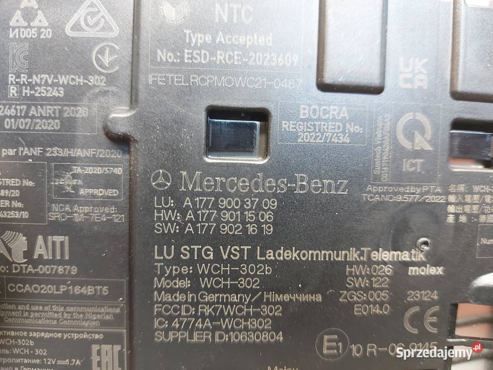 Mercedes EQA 250 W243 ŁADOWARKA INDUKCYJNA