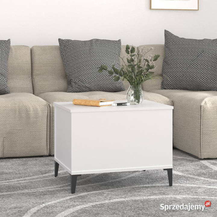 Stolik kawowy biały 60x445x45 materiał Warszawa