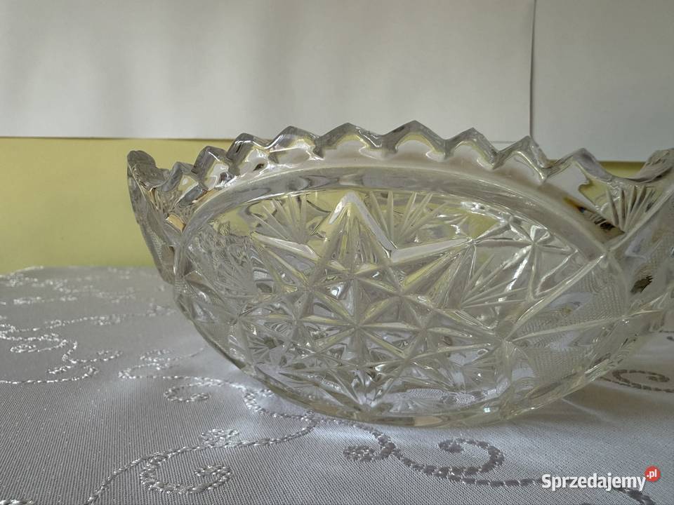 Kryształowa Misa PRL Vintage Klasyka Na Owoce