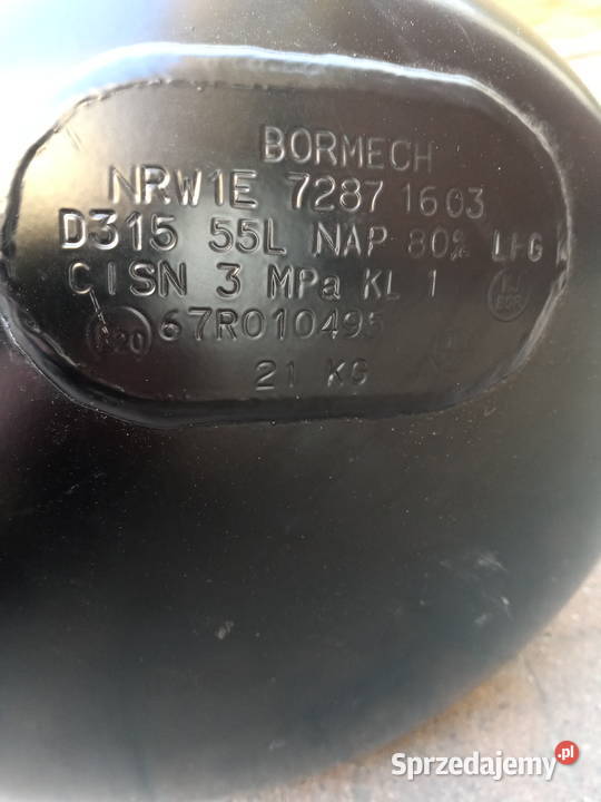Zbiornik butla LPG cylindryczny walcowy 55L Kraków