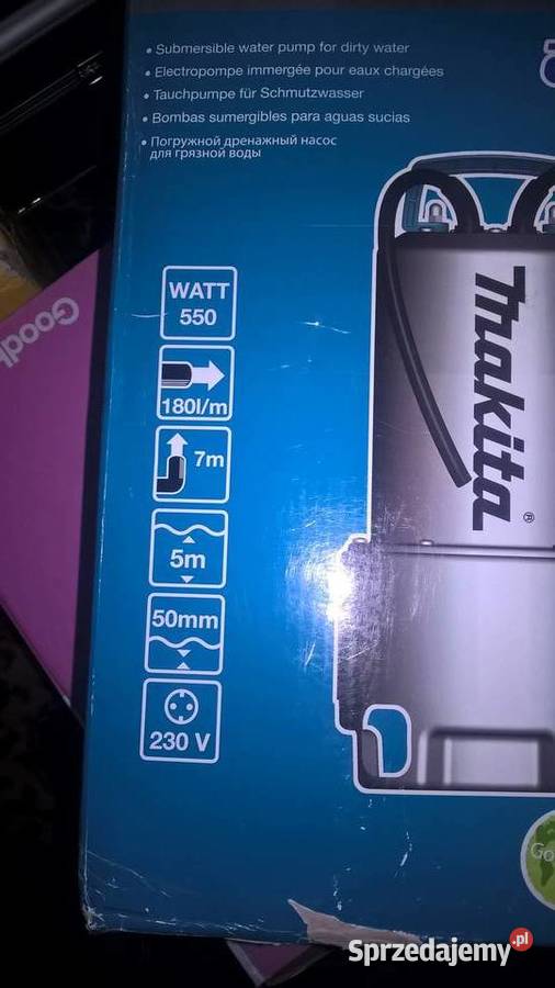 Pompa zatapialna Makita nowa mazowieckie Mińsk Mazowiecki