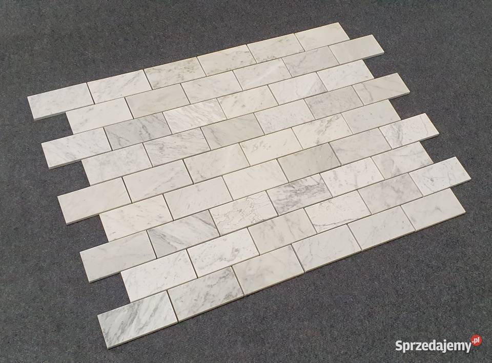 Mozaika Bianco Carrara Bricks matowa Bielawa