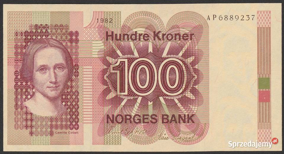 NORWEGIA 100 KORON 1982 STAN 12 łódzkie Łódź sprzedam