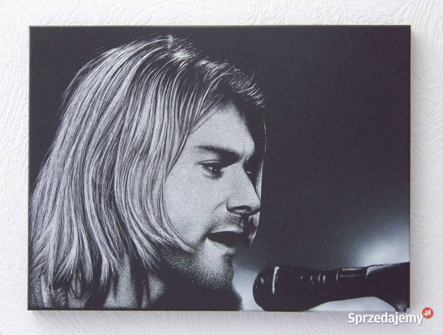 Obraz na blasze Grawerka Kurt Cobain Nirvana Sandomierz