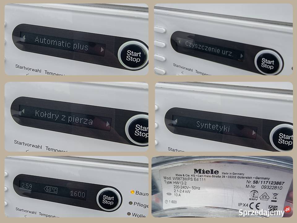 Pralka Miele W 5873 WPS Edition 111 8 1600 Pralki i suszarki