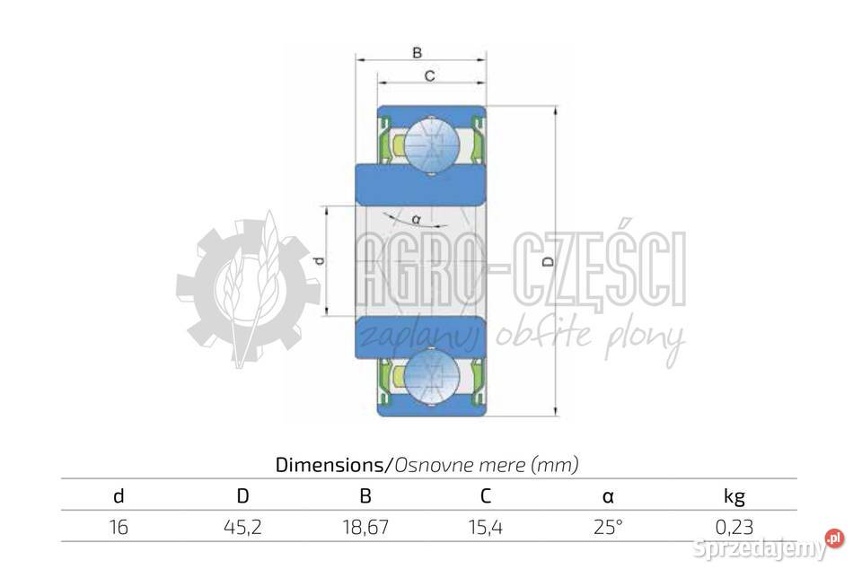 ŁOŻYSKO DO TALERZA HORSCH 00310104 00240199 opolskie Głubczyce sprzedam