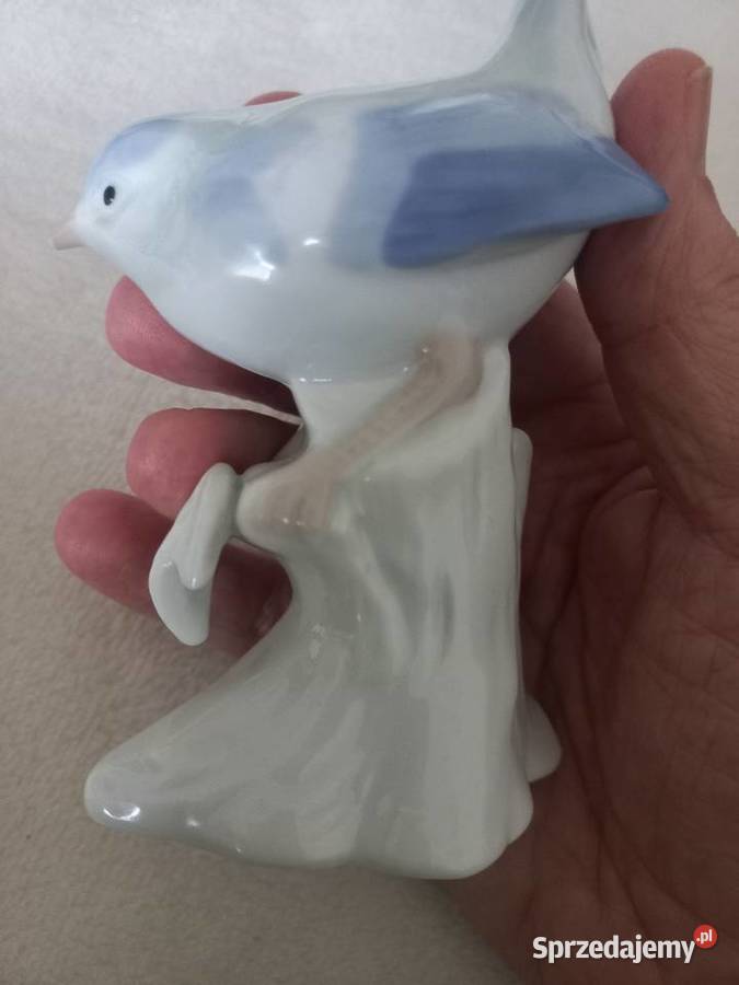 Figurka porcelanowa ptak Sikorka Toruń