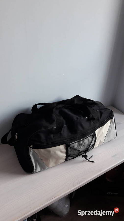 Torba podróżna czarno kremowo szara Na ramię  Głuchołazy