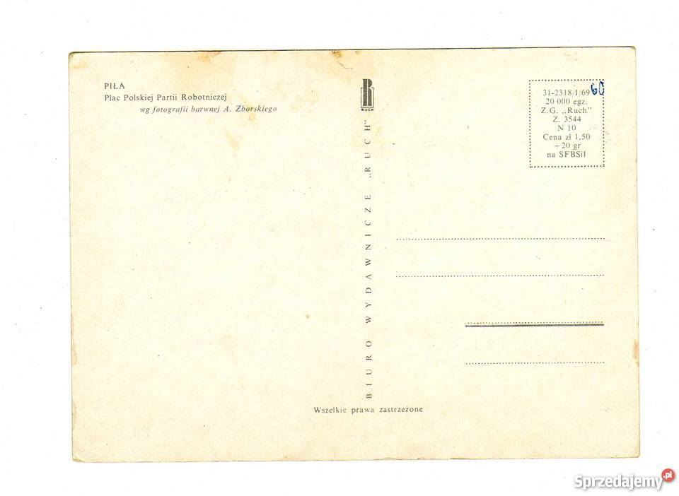 PIŁA PLAC POLSKIEJ PARTII ROBOTNICZEJ POCZÓWKA Krynki