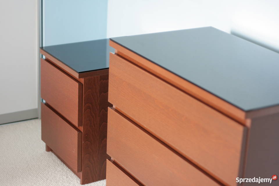 Komoda brązowa IKEA Malm 3 szuflady szafka nocna Komplety mebli