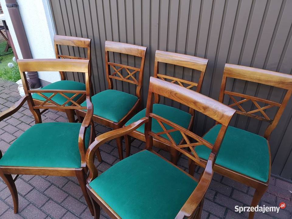 KrzesłaFotele 6 Komplet ARTDECO Biedermeier Swarzędz