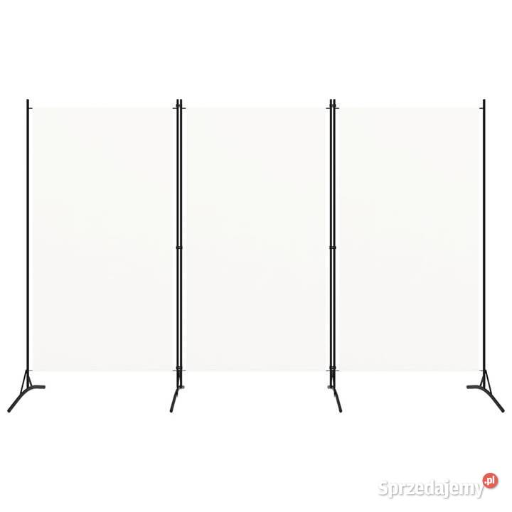 vidaXL Parawan 3panelowy biały 260 x 180 tkanina