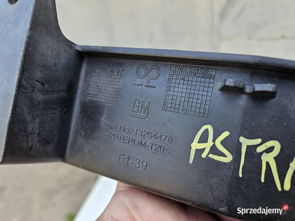 OPEL ASTRA 4 IV J WZMOCNIENIE ŚLIZG ZDERZAKA Międzychód