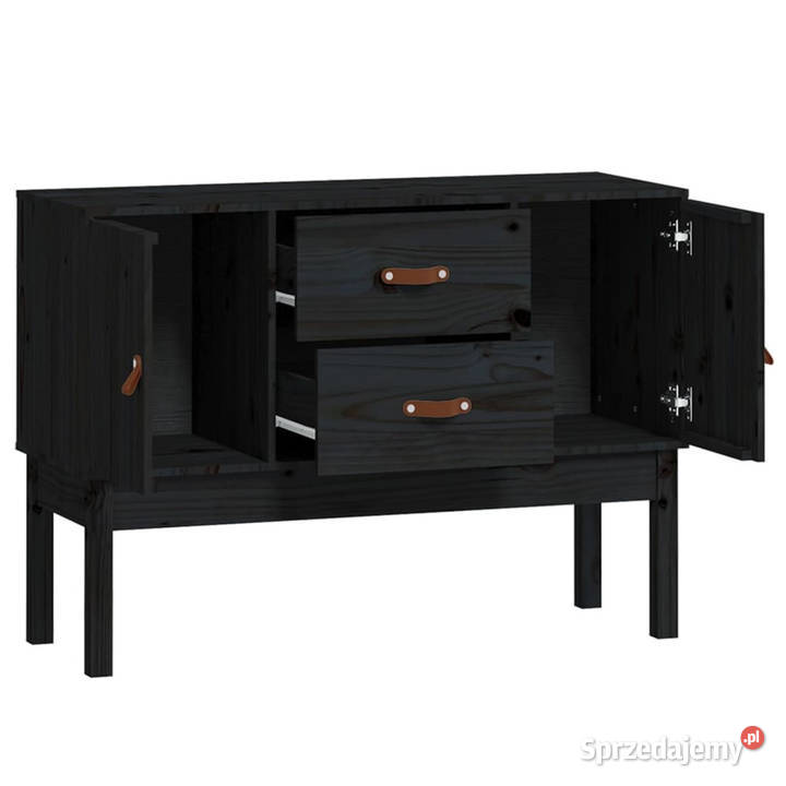 Szafka czarna 110x40x78 lite drewno sosnowe mazowieckie Warszawa