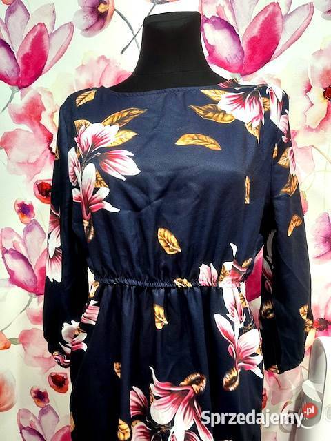 shine sukienka modny wzór kwiaty floral hit blog Choszczno